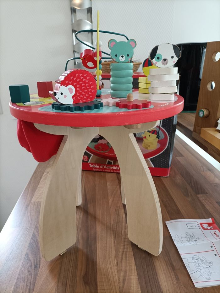 Table activités bois Janod hérisson avec carton - photo numéro 4