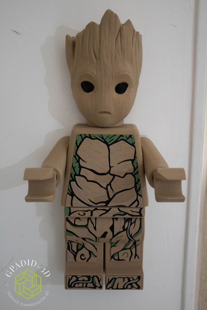 Dévidoir de papier toilette ou simple décoration murale dans un style Lego Groot - photo numéro 6