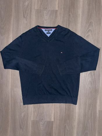 Pull Tommy Hilfiger Bleu Marine en coton premium 🔥