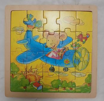 Puzzle enfant avion et souris