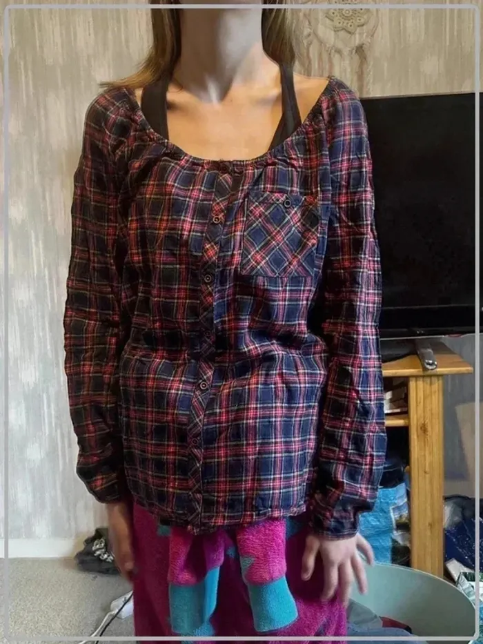 Blouse à carreaux manche longue taille 36 marque esprit