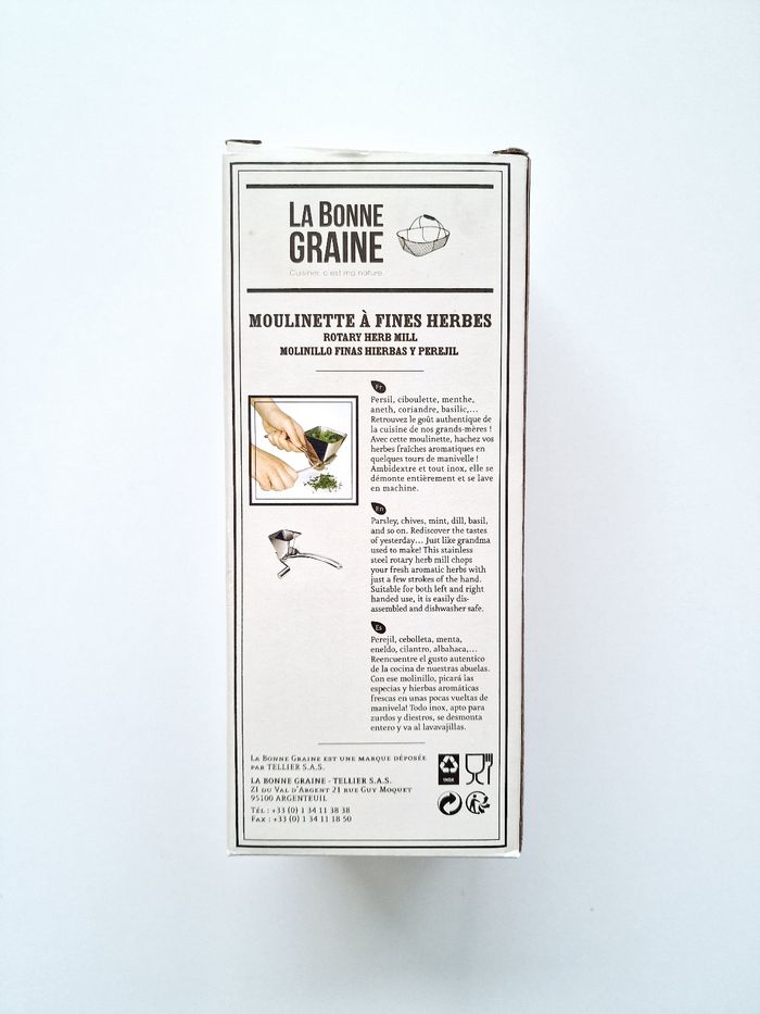 La Bonne Graine - Moulinette à fines herbes - Neuve ! - photo numéro 3