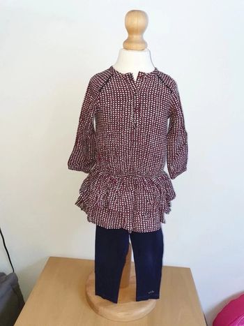 Ensemble robe tunique Jean Bourget et legging 18 mois