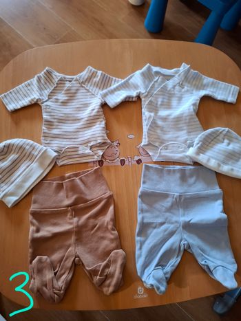 Lot vêtements taille prématuré 