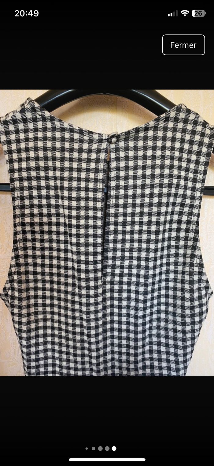 Mini robe à carreaux façon Vichy Zara - photo numéro 3