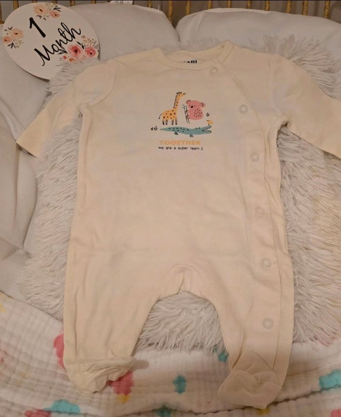 Pyjama Kiabi 1 mois 100% coton de 52 à 55cm