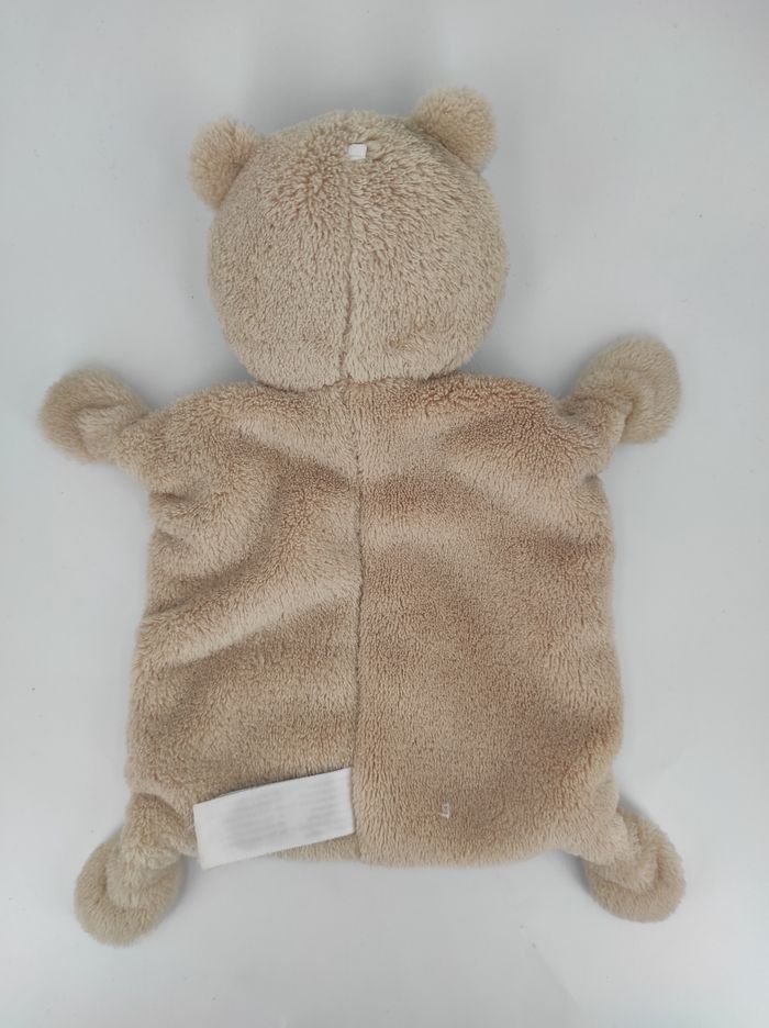 Doudou Plat Ours beige et bleu DopoDopo Takko - photo numéro 2