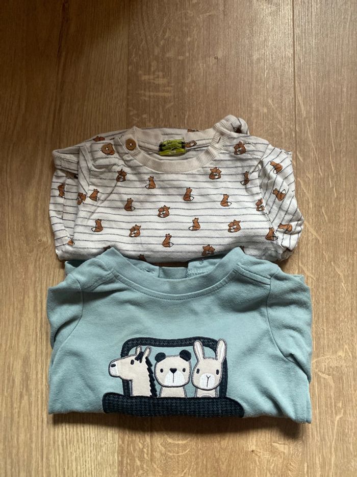 Lot t-shirt manches longue 18 mois