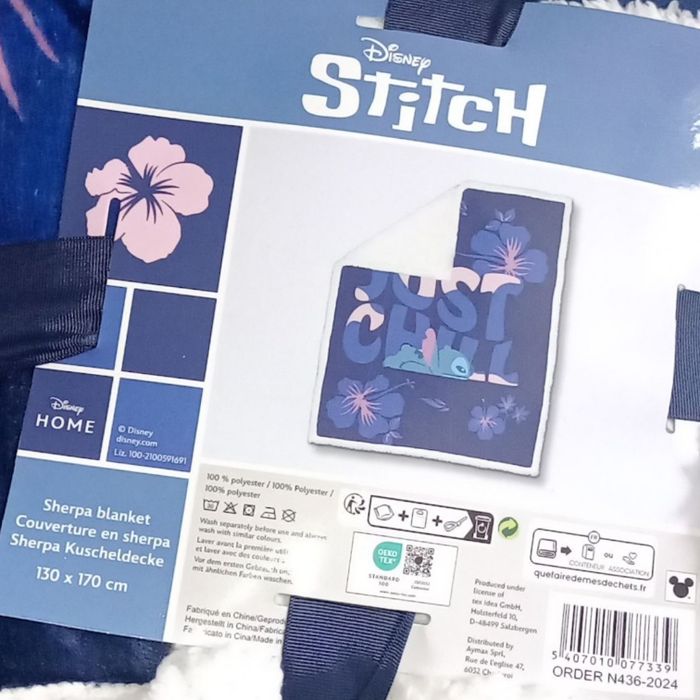 Grande couverture sherpa stitch disney - photo numéro 3