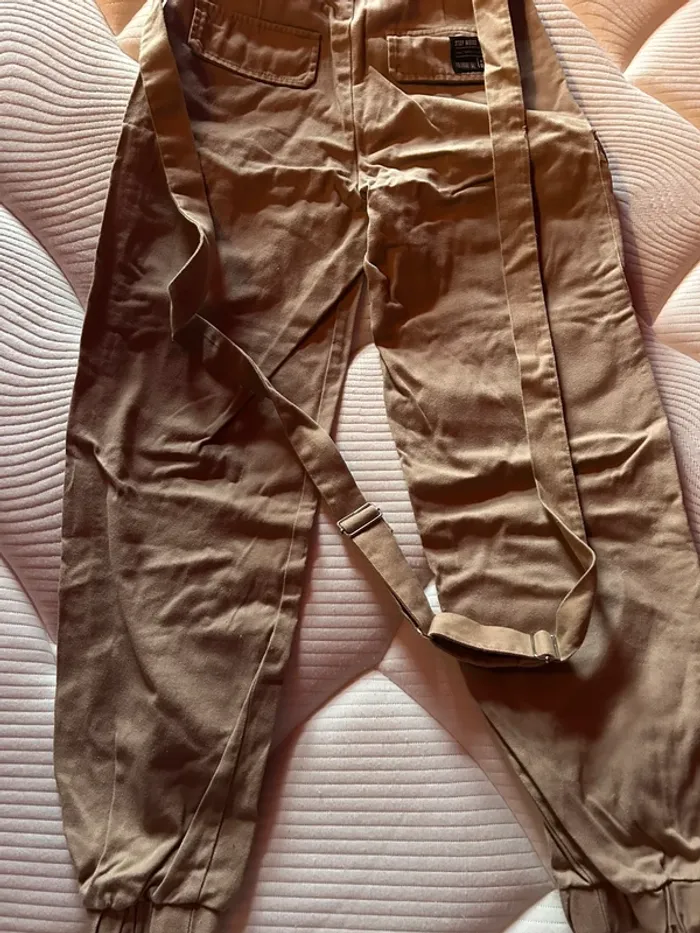 Pantalon cargo beige foncé Jennyfer - photo numéro 2