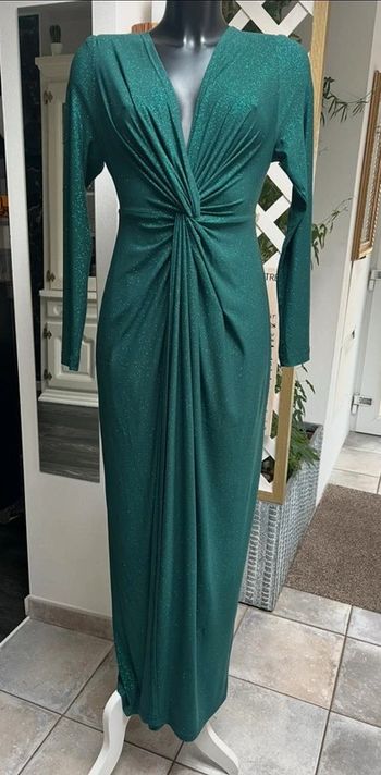 Mon cheri robe verte pailletée taille 38