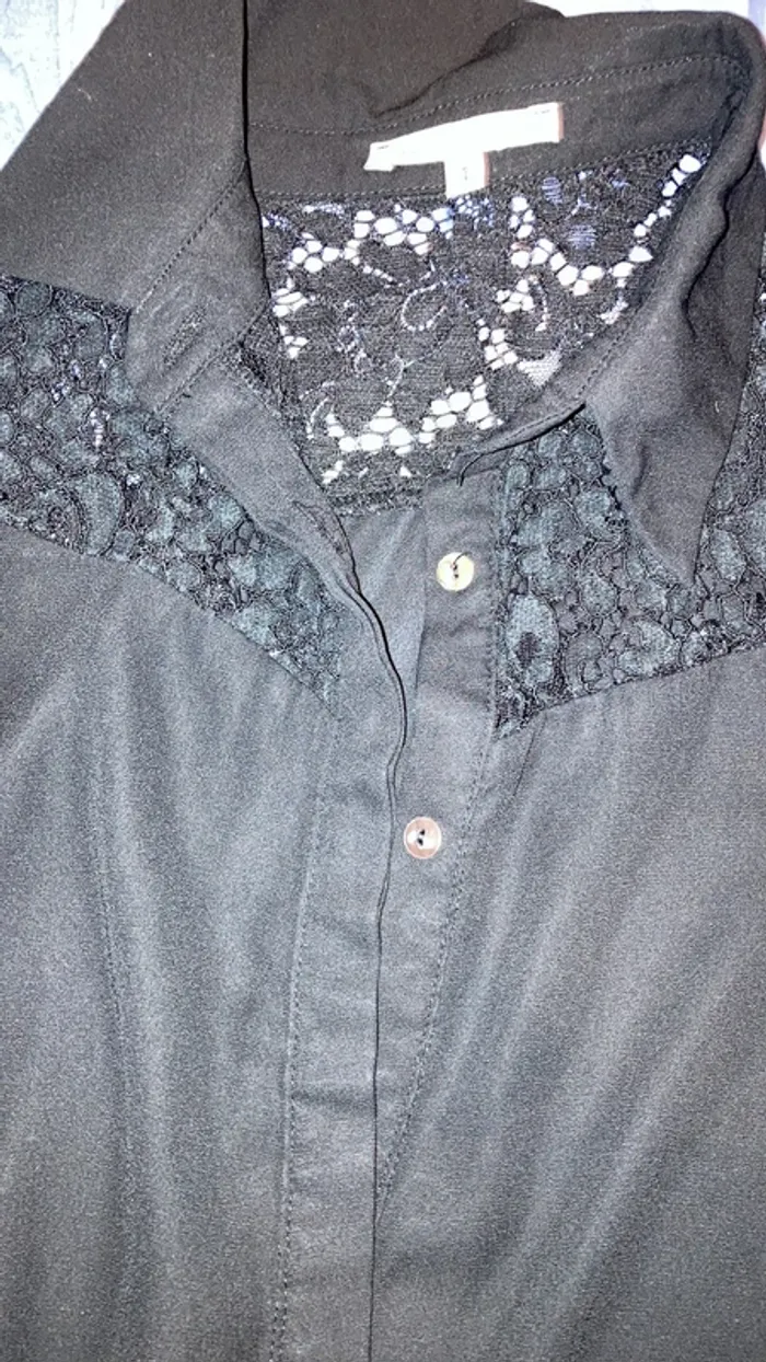 Chemise noire dentelle - photo numéro 3