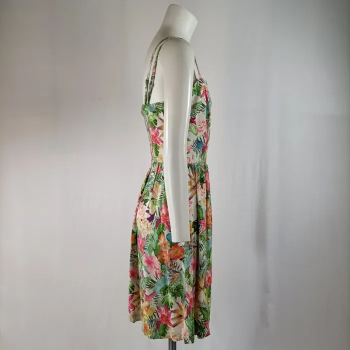 Robe fleurie à bretelles - EDC by Esprit -Taille 34 A1214 - photo numéro 5