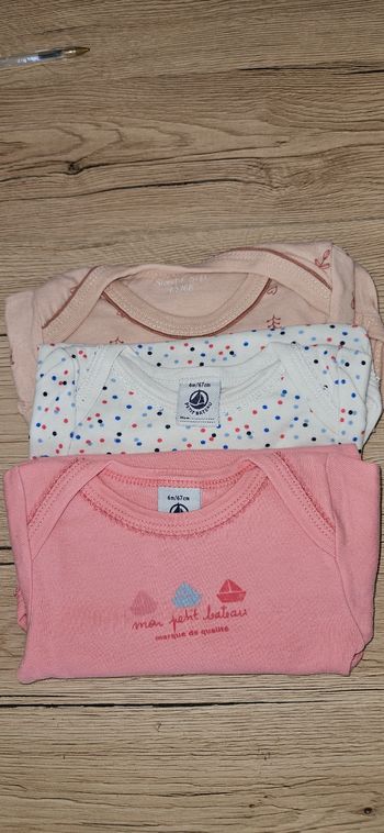 6 bodys manches longues fille