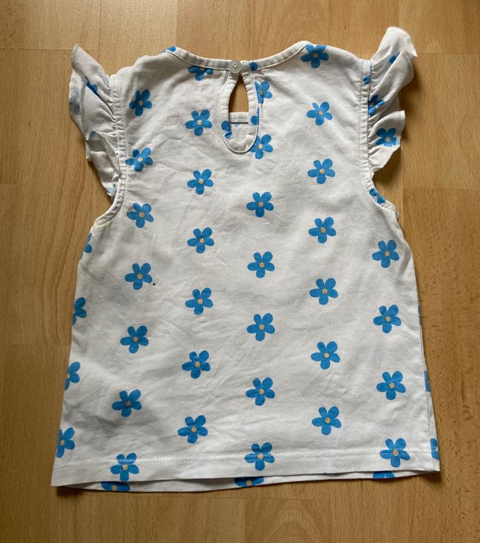 lot 2 Tee-shirts Marguerite manche volantée taille 2 ans - photo numéro 3