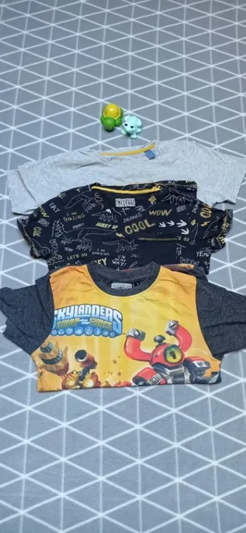 🦁 Lot 3 t-shirts manches courtes, 8 ans