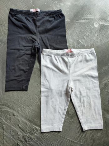 Lot de 2 leggings courts 24 mois