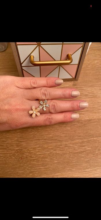 Bague fantaisie réglable dorée