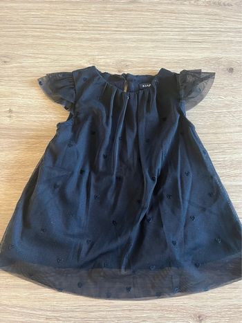 Robe noir avec voile en tulle 6 mois