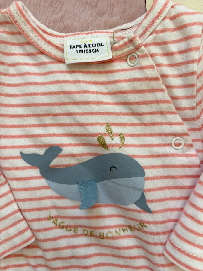 Pyjama été baleine 1 mois - photo numéro 2