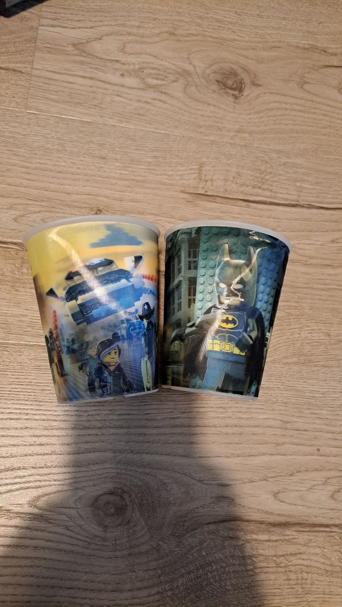 Lot 2 gobelets 3D Lego TBE