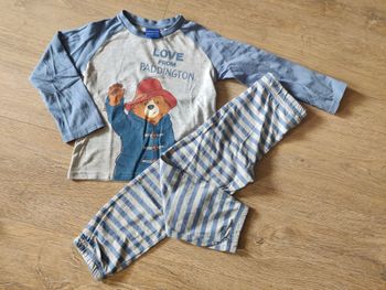 Pyjama coton gris et bleu Paddington taille 4 ans