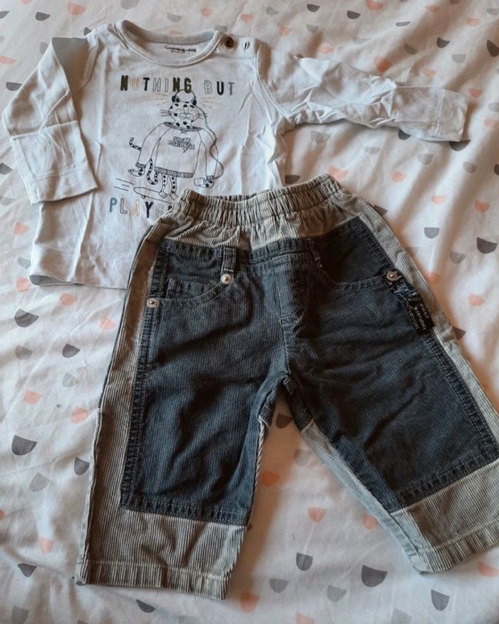 Ensemble tee-shirt et pantalon 6M Vertbaudet