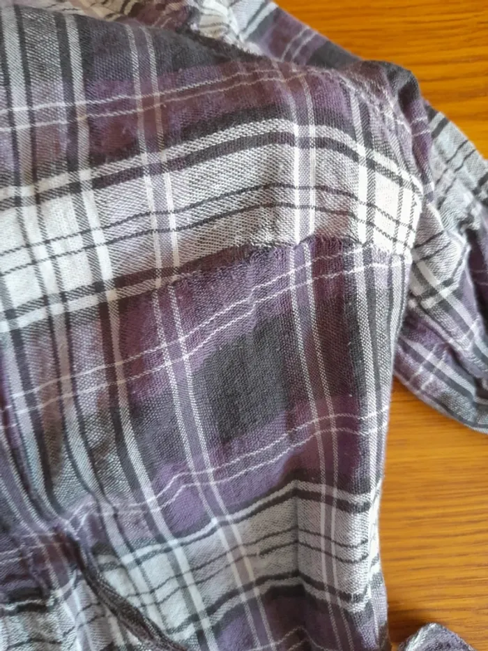 Chemise a carreaux manches 3/4 - photo numéro 5