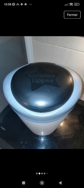 Poubelle de couche tommy tippee