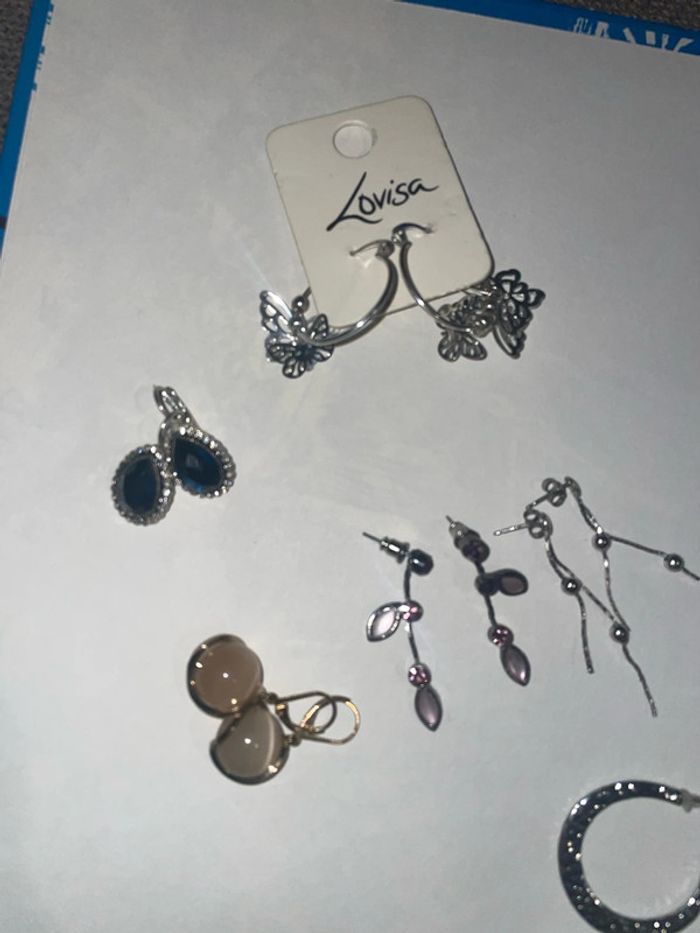 Lot des 7 paire de boucles d’oreilles - photo numéro 11