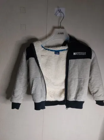 Veste de jogging avec fermeture gris et noir "lupilu"