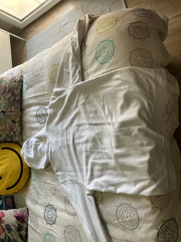Pull à zip blanc - photo numéro 3