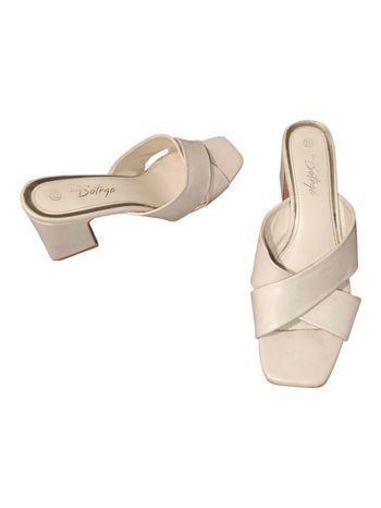 Mules à brides croisées - My Bottega - Taille 42 - Beige