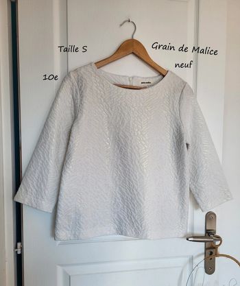 Magnifique sweat grain de malice taille S etat neuf