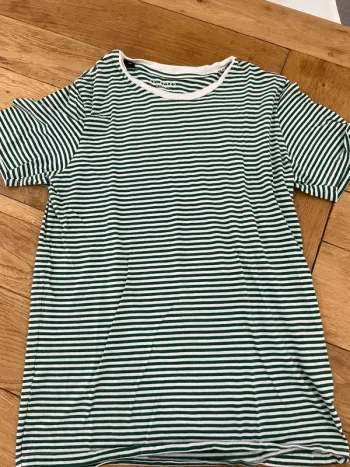 T-shirt selected rayé vert et blanc