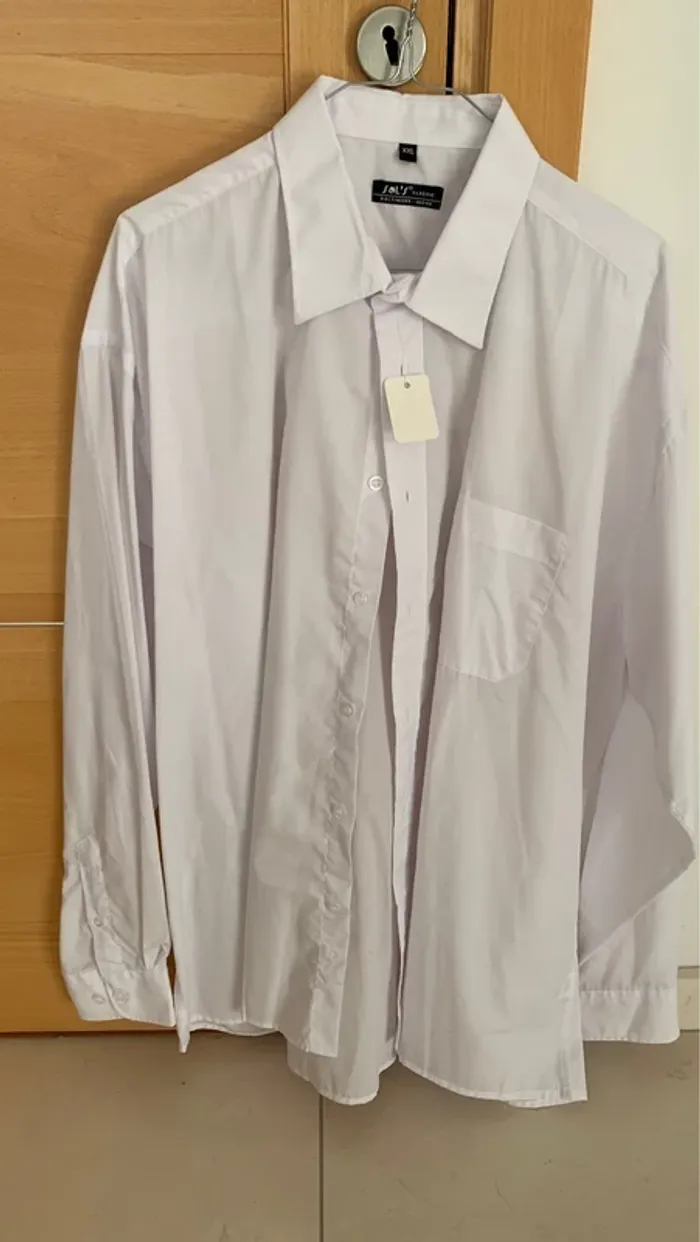 Chemise blanche manches longues XXL