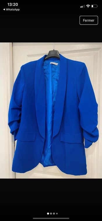 Taille unique veste tailleur blazer bleu