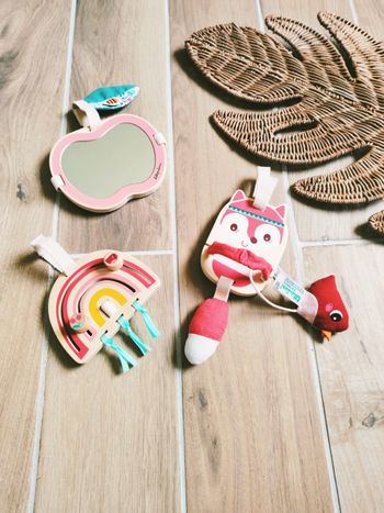 🦊Lot de 3 sets d'activité /d'éveil Alice la renarde en bois marque Lilliputiens