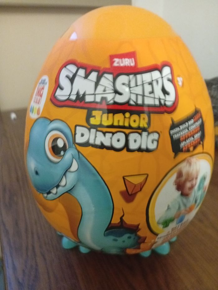 Gros oeuf junior smashers dino vert neuf dès 3 ans