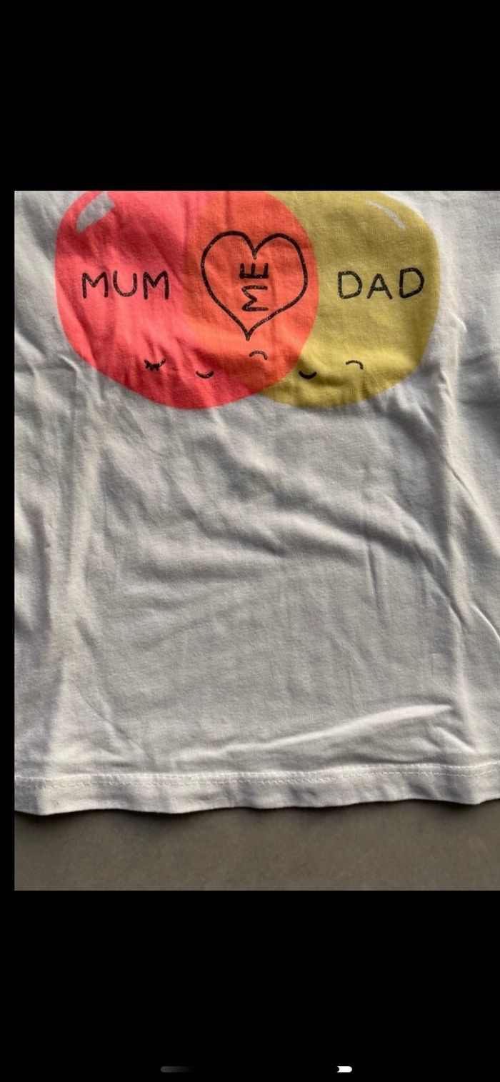 Tee shirt manches courtes Mum Dad 24 mois - photo numéro 7