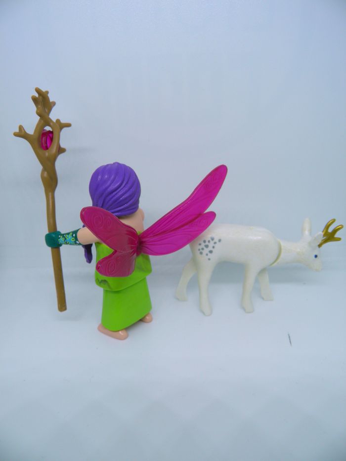 Playmobil 5370 Fée ailée avec Chevreuil Blanc complet + boîte - photo numéro 3