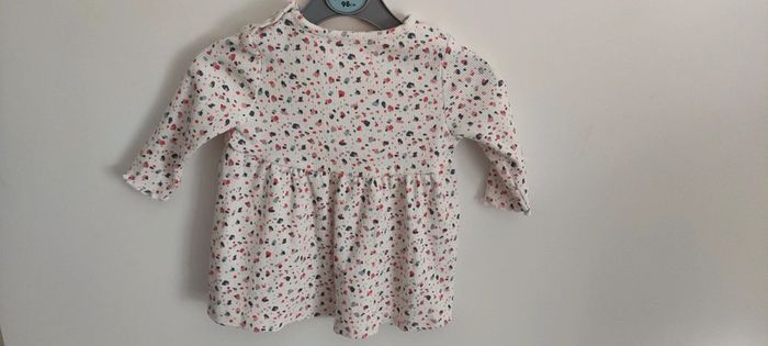 Robe bébé fille en maille côtelée écru Gémo 3 mois 59cm - photo numéro 2