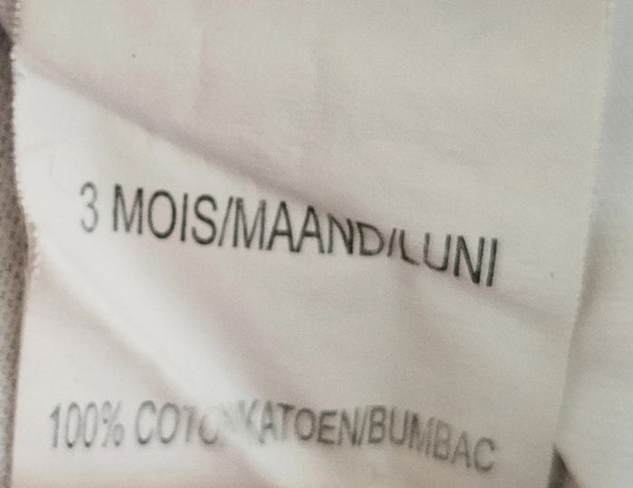 Tee-shirt manches longues blanc imprimé lila Influx taille 3mois - photo numéro 4