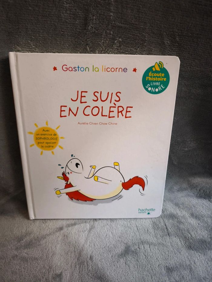 Livre Gaston la licorne je suis en colère