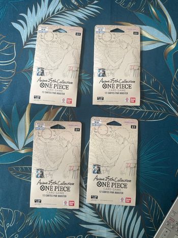 Lot de 4 Boosters scellés One Piece Card Game EB-02 Anime 25th Collection numéro 1
