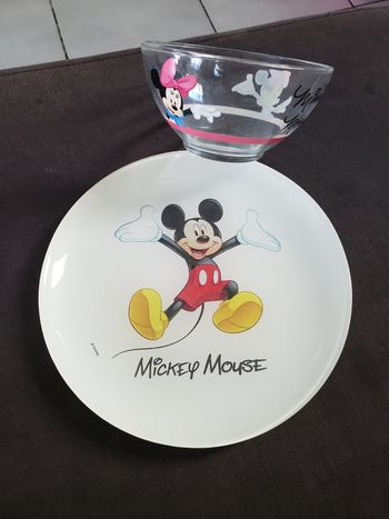 Assiette Mickey et bol Minnie