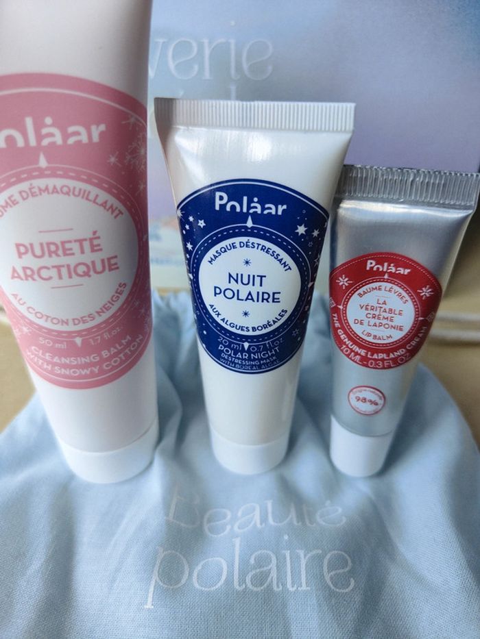 2e Lot de 3 produits Polaar Démaquillant Masque déstressant Baume lèvres + pochon - photo numéro 3