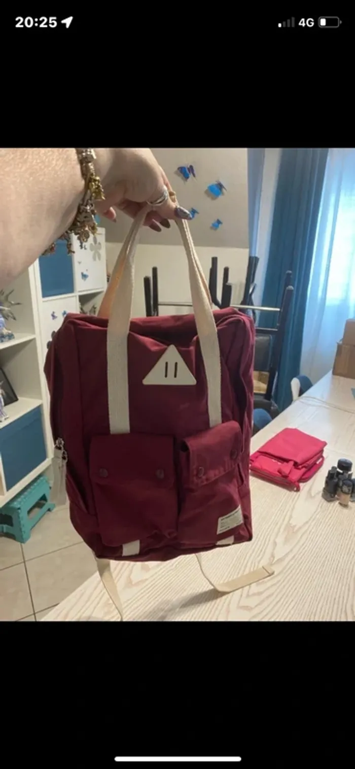 sac sac à dos Pull & Bear bordeaux - photo numéro 5