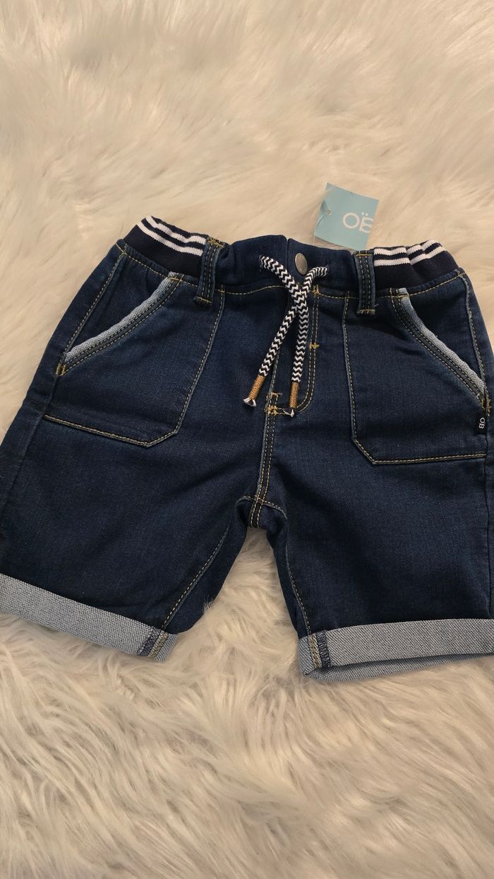 Neufs (non portés) 🏷💙🥰superbe  ensemble polo mc et short en jeans 36mois garçon 🥰💙 - photo numéro 5