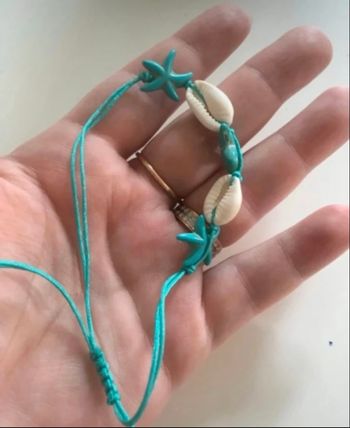 Bracelet de cheville NEUF thème estival avec coquillage et étoile de mer